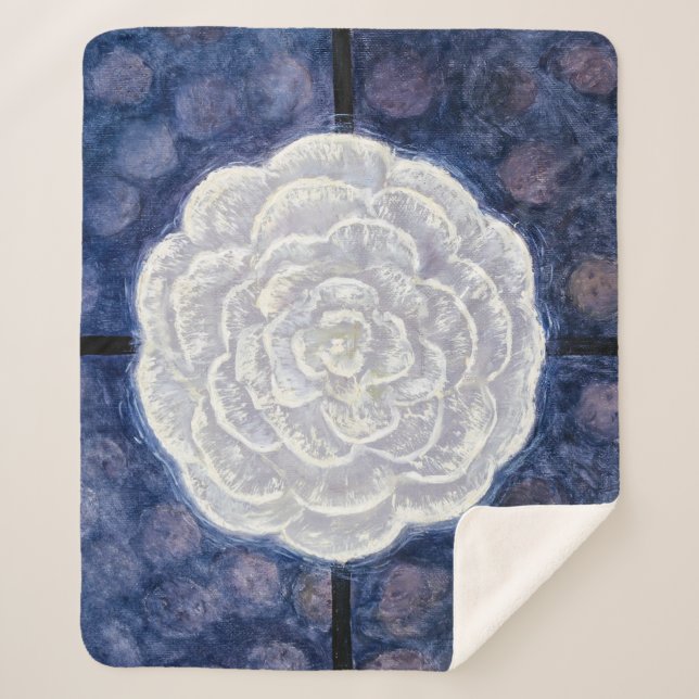 White Rose, No.35 | Anna Cassel | Sherpa Blanket (Front)
