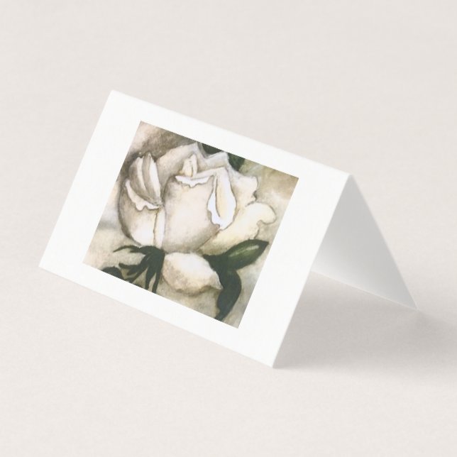 White Rose Note Card (Front)