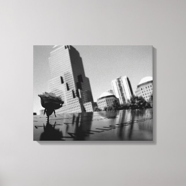 White rose of remembrance canvas print (Front)