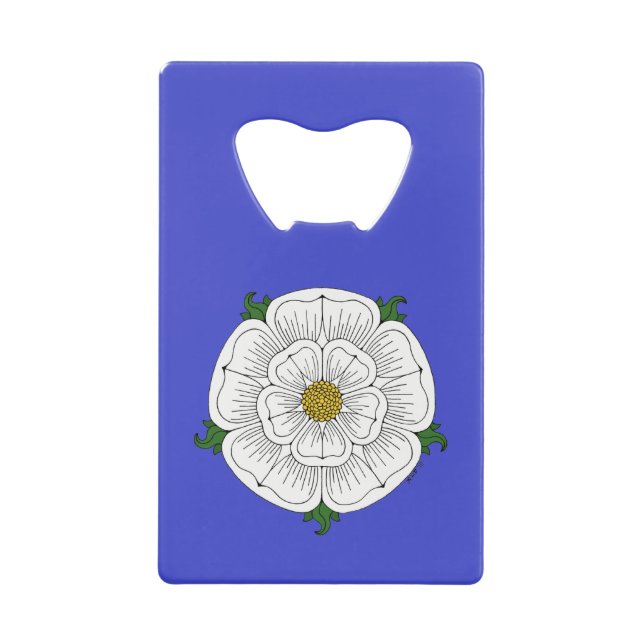 White Rose of York Credit Card Bottle Opener (Front)