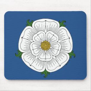 White Rose of York Mouse Pad