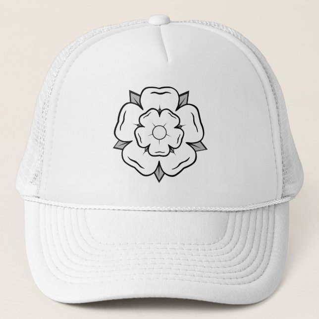 White Rose of York Trucker Hat (Front)