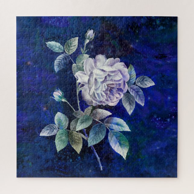 White Rose on a Textured Background Jigsaw Puzzle (Vertical)