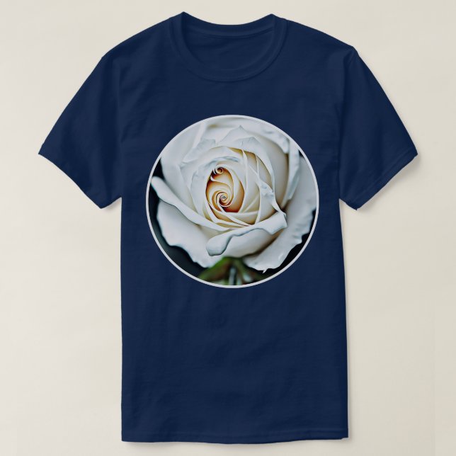 White rose painting T-Shirt (Design Front)