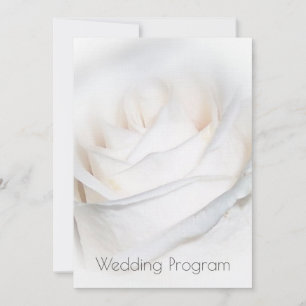White Rose Personalised Wedding Program