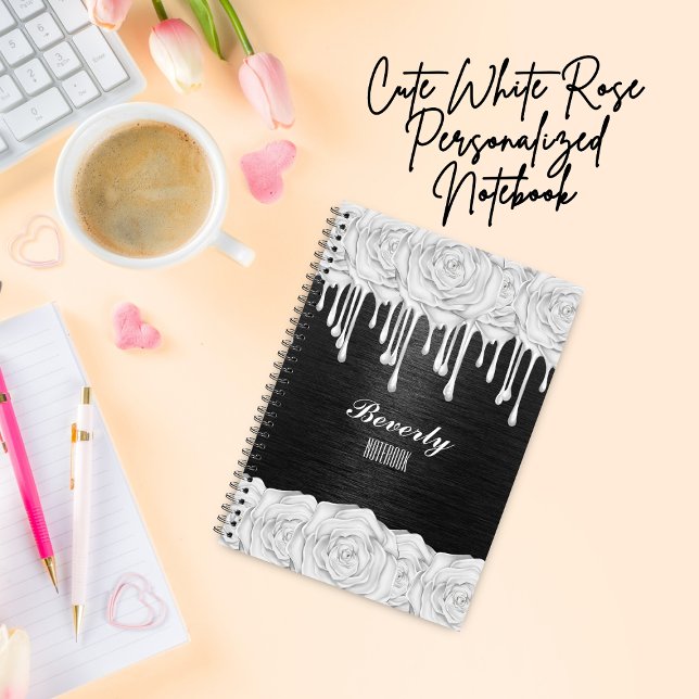 White Rose Personalized Notebook (Creator Uploaded)