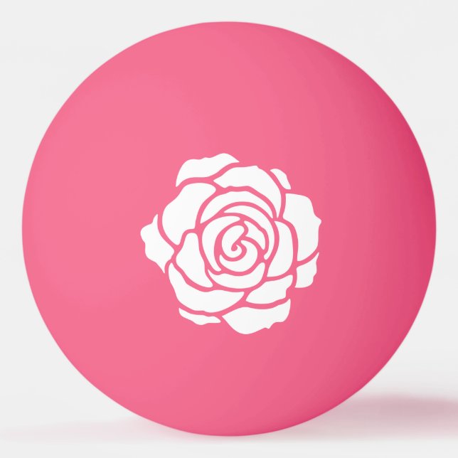 White Rose Ping Pong Ball (Front)
