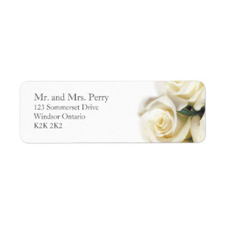 White Rose Print Address Label
