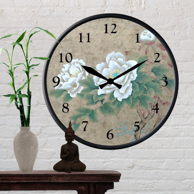 White Rose Round Clock (Creator Uploaded)
