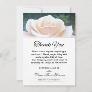 White Rose Thank You Sympathy Funeral Expression
