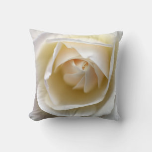 White Rose Throw Pillow
