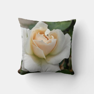 White Rose Throw Pillow