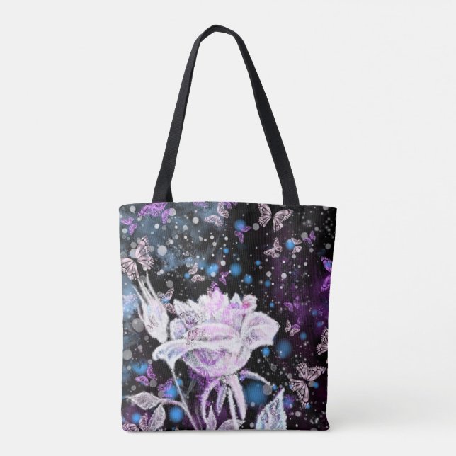 White Rose Tote Bag (Back)