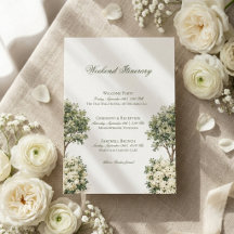White Rose Watercolor Vineyard Wedding