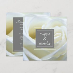White Rose Wedding Invitation