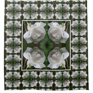 White Rose With Raindrops Abstract