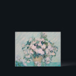 White Roses-1890-Vincent van Gogh  Postcard<br><div class="desc">White Roses (1890). Vincent van Gogh. Still life in cool blue and light pink tones. On a blue tablecloth there is a bouquet of delicate roses in a large vase. Reproduction of famous works of art  images in the public domain.</div>