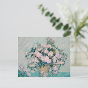White Roses-1890-Vincent van Gogh  Postcard