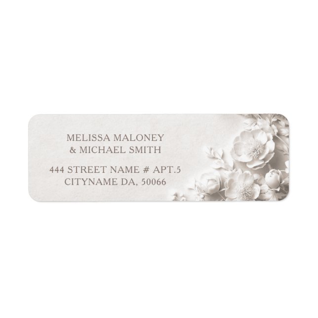 White Roses 3D Flowers |  Wedding (Front)