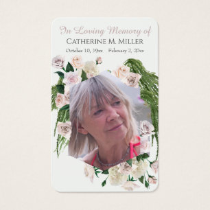 White Roses and Greenery Funeral Memorial