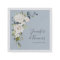 White Roses and Hydrangeas on Blue Floral Wedding