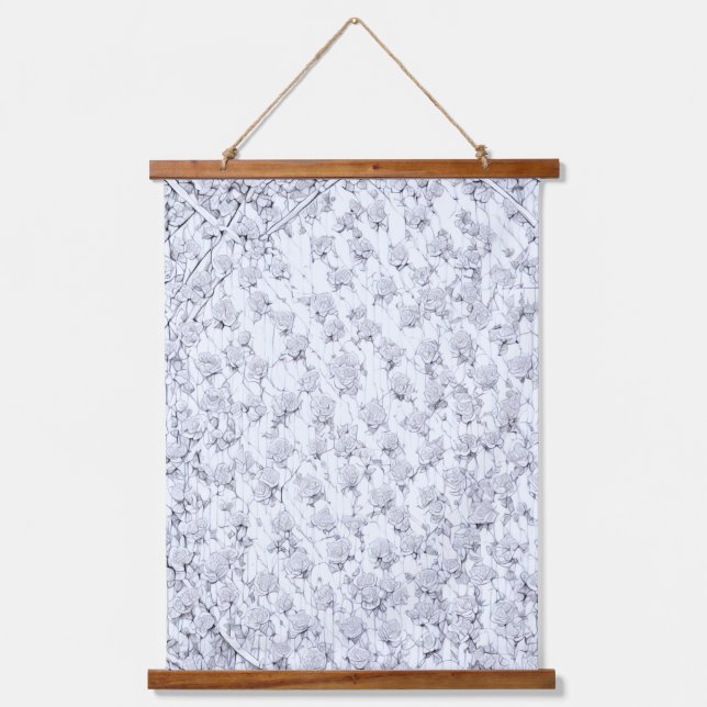 White Roses B Hanging Tapestry (Front)