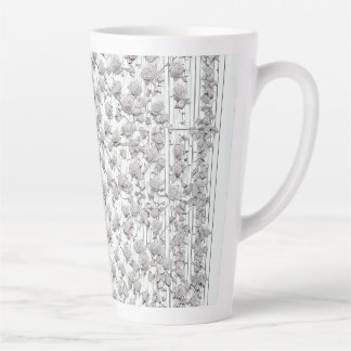 White Roses B Latte Mug