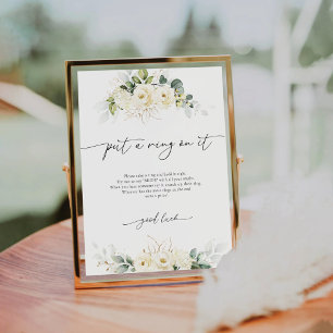 White Roses Bridal Shower Put A Ring On It Sign