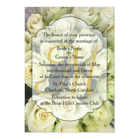 White Roses Champagne Blush Wedding Suite Card