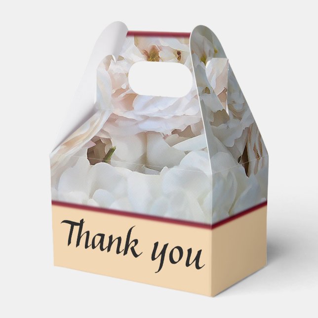 White Roses Favour Box (Front Side)