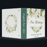 White Roses Floral Greenery Custom Wedding Binder<br><div class="desc">White Roses Floral Greenery Custom Wedding Binder 
Customizable floral binder featuring watercolor hydrangeas,  peonies,  anemones and foliage. This floral binder will be perfect for personal use and an event like weddings,  bridal showers and baby showers.</div>