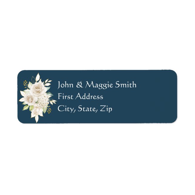 White Roses Flower Floral   (Front)
