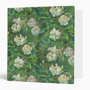 "White roses, green leaves", beautiful flowers Binder