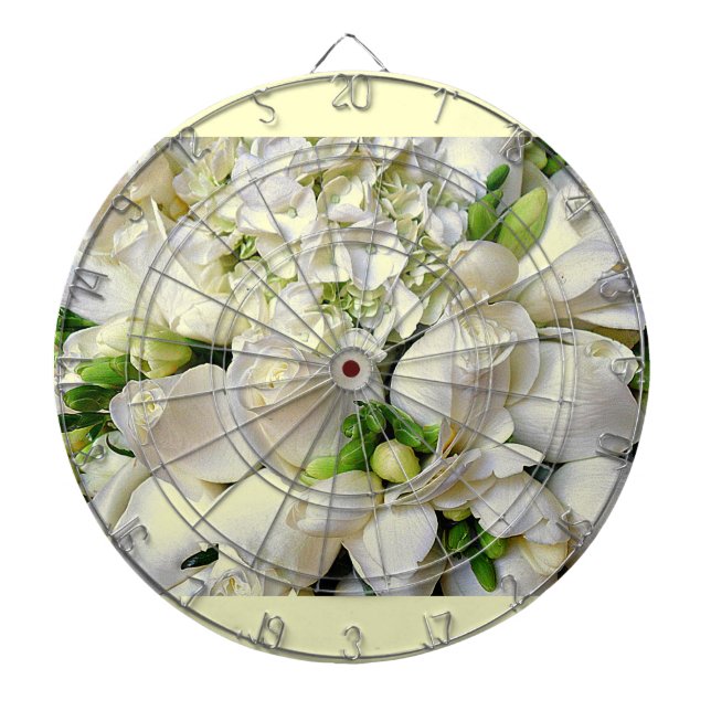 White Roses,Happy_ Dartboard (Front)