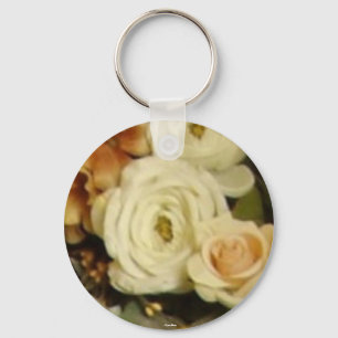 White Roses Keychain