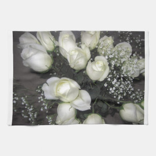 WHITE ROSES KITCHEN TOWEL