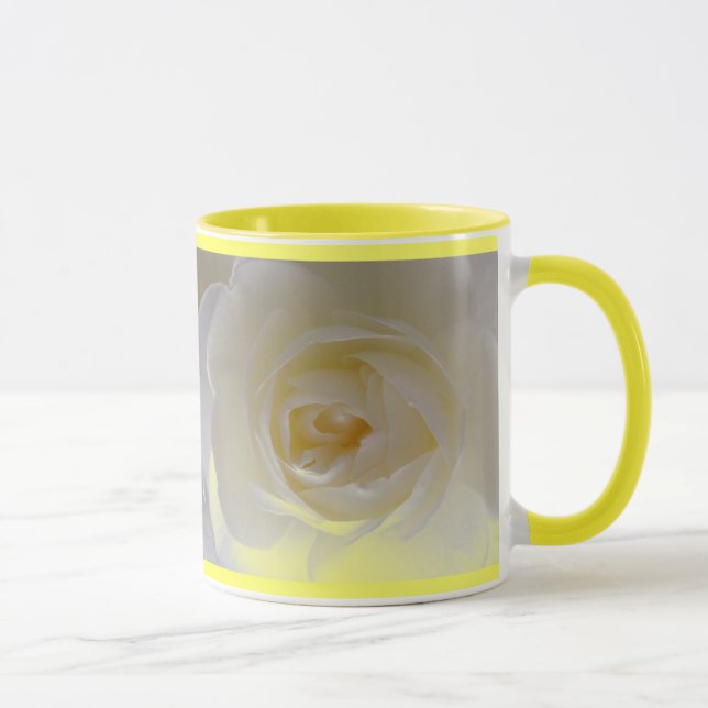 White Roses Mug Coffee Cup Beautiful Rose Decor (Right)