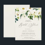 White Roses On a Budget Bridal Shower Invitation<br><div class="desc">White Roses On a Budget Bridal Shower Invitation</div>