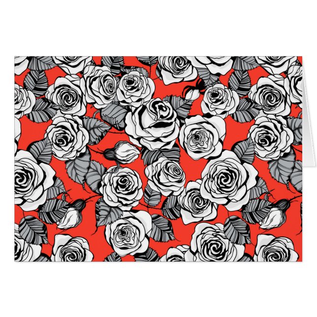White roses pattern (Front Horizontal)