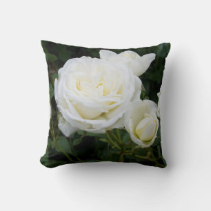 White Roses Pillow