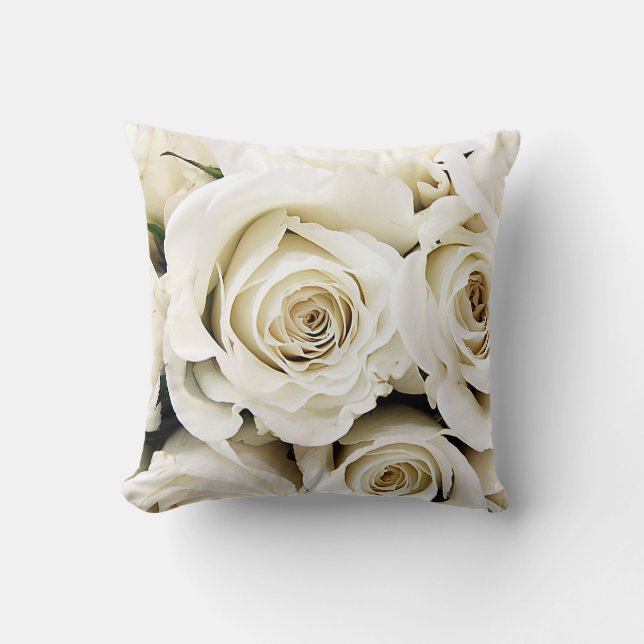 White Roses Pillow (Front)