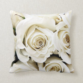 White Roses Pillow