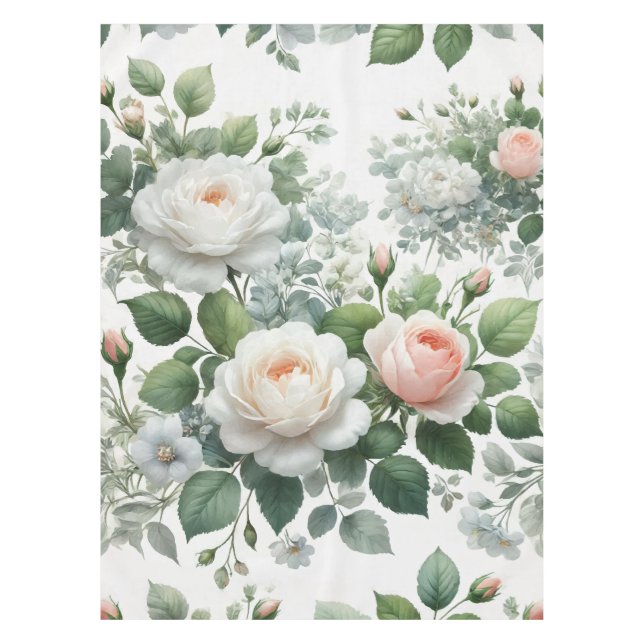White roses tablecloth (Front)
