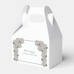 White Roses Wedding  Favor Box