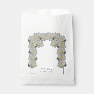 White Roses Wedding  Favour Bag