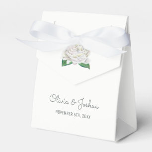 White Roses Wedding Favour Boxes