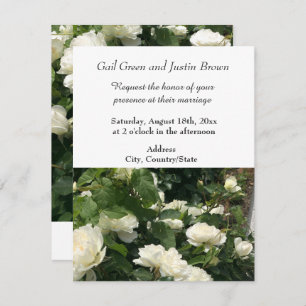 White Roses Wedding Invitation