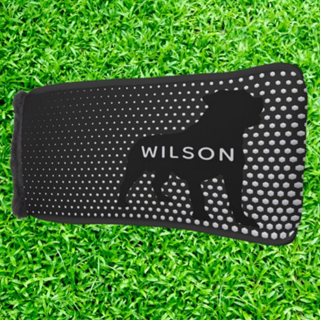  WHITE Rottweiler PUTTER Golf Head Cover (Protect your clubs with the WHITE Rottweiler PUTTER Golf Head Cover)