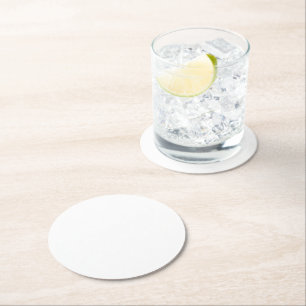 White Round Paper Coaster