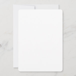 White Rounded Flat Card